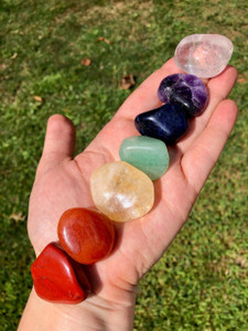 7 Chakra Stone Set (Tumbled) - Ja, Ca, Ci, Av, So, Am, Qu 