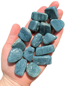 Blue Jade Tumbled Stone - Grade AA