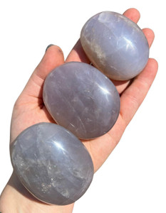 Blue Rose Quartz Palm Stone 