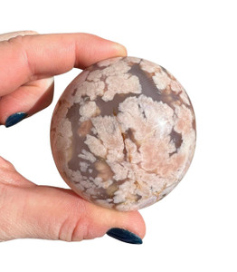 Flower Agate Palm Stone (Thick) 