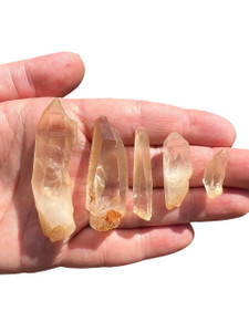 Golden Lemurian Quartz Crystal Point (mini) 