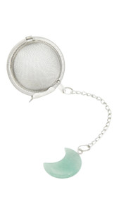 Green Aventurine Moon Shaped Crystal Tea Infuser 