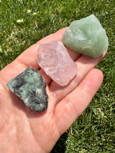 Heart Chakra Stone Set (Raw) 
