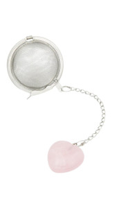 Heart Shaped Rose Quartz Crystal Tea Infuser 