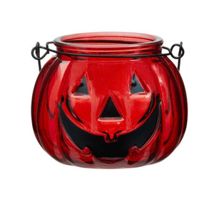 Jack O Lantern Pumpkin Tealight Candle Holder