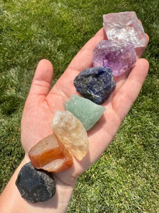 7 Chakra Stone Set (Raw) - BT, Ca, Ci, GA, So, Am, CQ 
