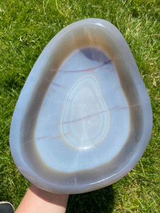Agate Bowl - Hand Carved - Polished Stone - 8