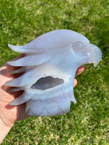 Agate Eagle Geode - Polished Stone Sculpture - 2
