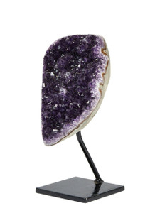 Amethyst Cluster Geode with Metal Stand - 43