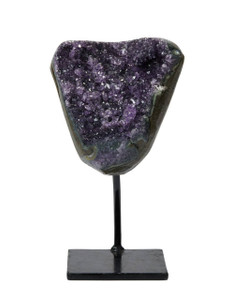 Amethyst Cluster Geode with Metal Stand - 46
