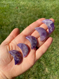 Amethyst Crescent Moon - Polished Crystal