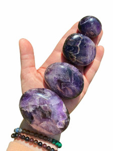 Amethyst Palm Stone - Polished Crystal Oval