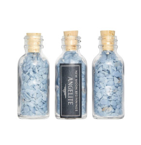 Angelite Crystal Chips Bottle