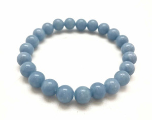 Angelite Elastic Bracelet - 8mm Beads