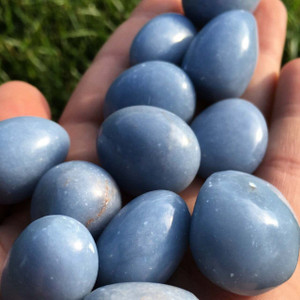 Angelite Tumbled Stone - Polished Angelite Crystal