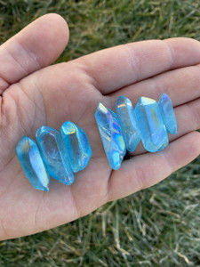 Aqua Aura Quartz Point - Polished Crystal Tower