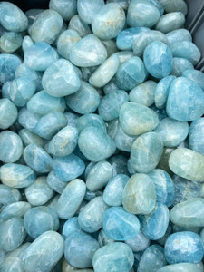 Aquamarine Tumbled Stone Grade A - Polished Aquamarine Crystal