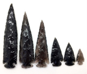 Black Obsidian Arrowhead - Polished Stone