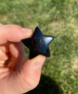 Black Obsidian Star - Polished Stone