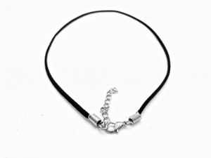 Black Suede Cord Necklace - 18 2 Extender