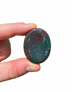 Bloodstone Worry Stone Polished Stone Oval