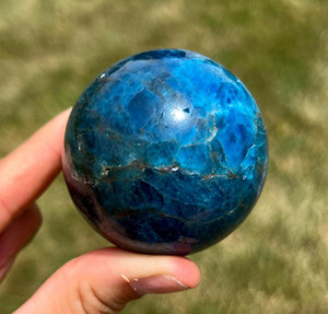 Blue Apatite Crystal Sphere (Grade A) 