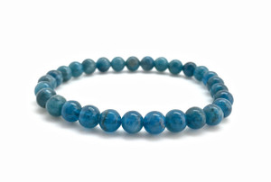 Blue Apatite Elastic Bracelet - 6mm Beads