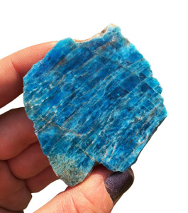 Blue Apatite Slab - Front Polished Stone