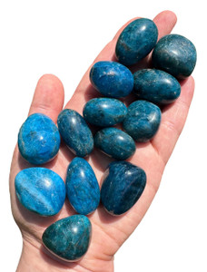 Blue Apatite Tumbled Stone  -  Grade AA 