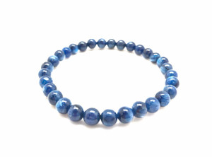 Blue Kyanite Elastic Bracelet - 6mm Beads