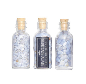 Blue Lace Agate Crystal Chips Bottle