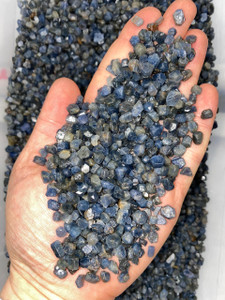 Bulk Blue Sapphire Semi-Polished Stone Chips (1 lb. Bag) 