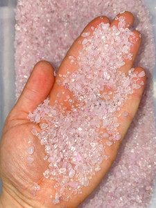 Bulk Rose Quartz Crystal Chips (1 lb. Bag) Size 3mm - 5mm (very small) 