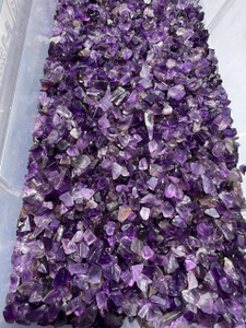 Bulk Rough Amethyst Crystal Chips (1 lb. Bag) Size 5mm - 7mm 