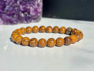 Calligraphy Jasper Elastic Bracelet 