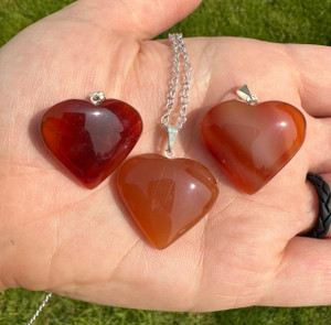 Carnelian Heart Pendant (flat)