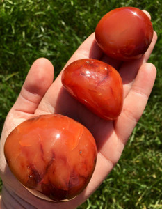Carnelian Palm Stone - Polished Stone