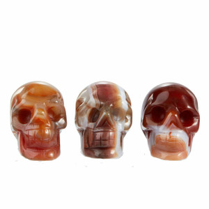 Carnelian Skull - Polished Stone Sculpture