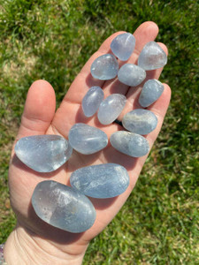 Celestite Tumbled Stone unpolished - Rough Celestite Tumbled Stone Crystal