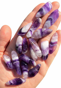 Chevron Amethyst Tumbled Stone - Polished Amethyst Crystal