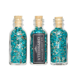 Chrysocolla Crystal Chips Bottle