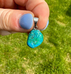 Chrysocolla Tumbled Pendant