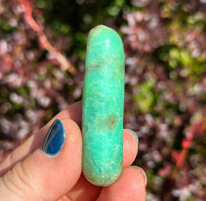 Chrysoprase Stone Wand - Grade B Polished Chrysoprase Crystal Rod 
