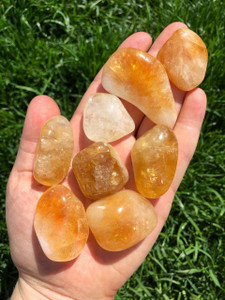 Citrine Treated Tumbled Crystal - Polished Citrine Tumbled Stone