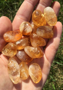 Citrine Treated Tumbled Stone - Polished Citrine Crystal