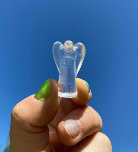 Clear Quartz Angel - Polished Crystal Sculpture