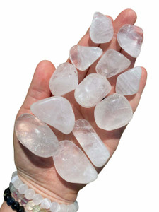 Clear Quartz Tumbled Stone Grade AB - Polished Clear Quartz Crystal