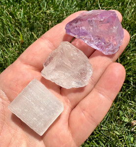 Crown Chakra Stone Set (Raw) 