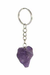 Dark Amethyst Crystal Keychain