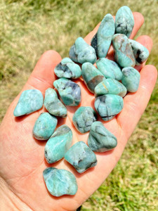 Emerald Tumbled Stone Grade A - Polished Emerald Crystal